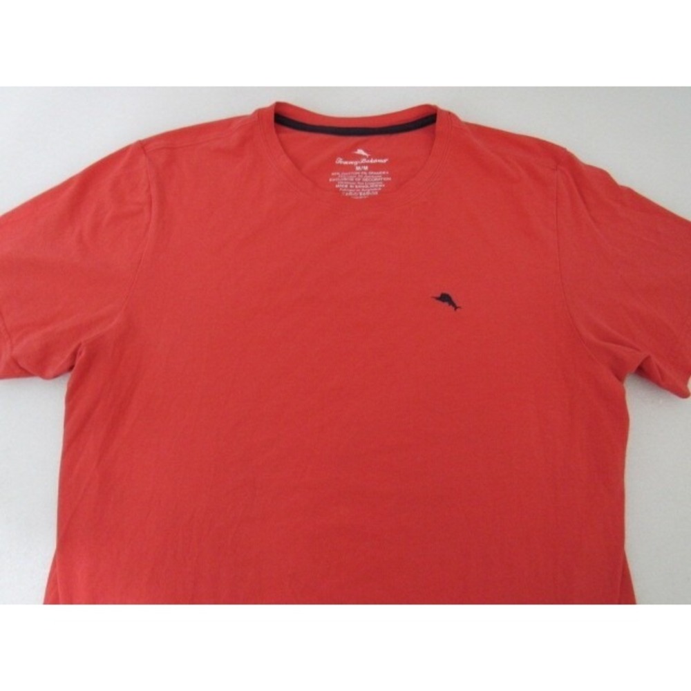 Tommy Bahama Solid Orange Loose Fit Cotton Pocket T-Shirt Size M